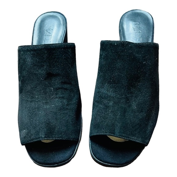 M4de black suede peep toe wedges - Picture 5 of 6